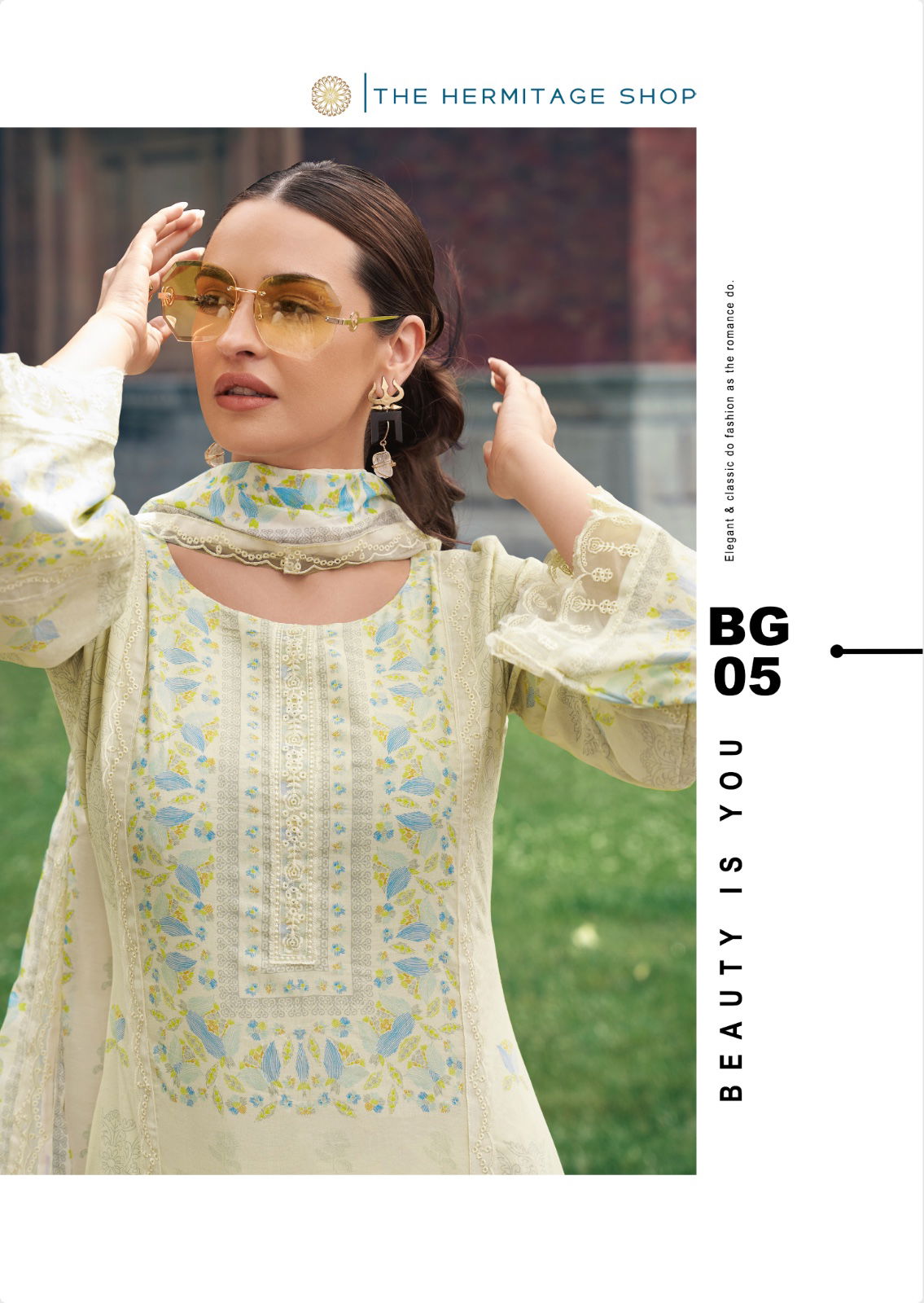 Bagh By The Hermitage Shop Lawn Cotton Digital Printed Dress Material Wholesale Online